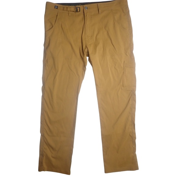 Prana Stretch Zion Pants Mens 40 34 Sepia Nylon Quick Dry Hiking Trail Gorpcore - Picture 1 of 6